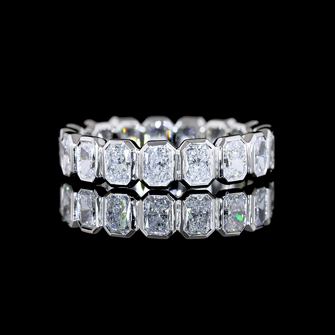 1.94 CTTW Radiant Lab Grown Diamond Full Eternity Sz. 5.25 (F Color and VS2 Clarity)