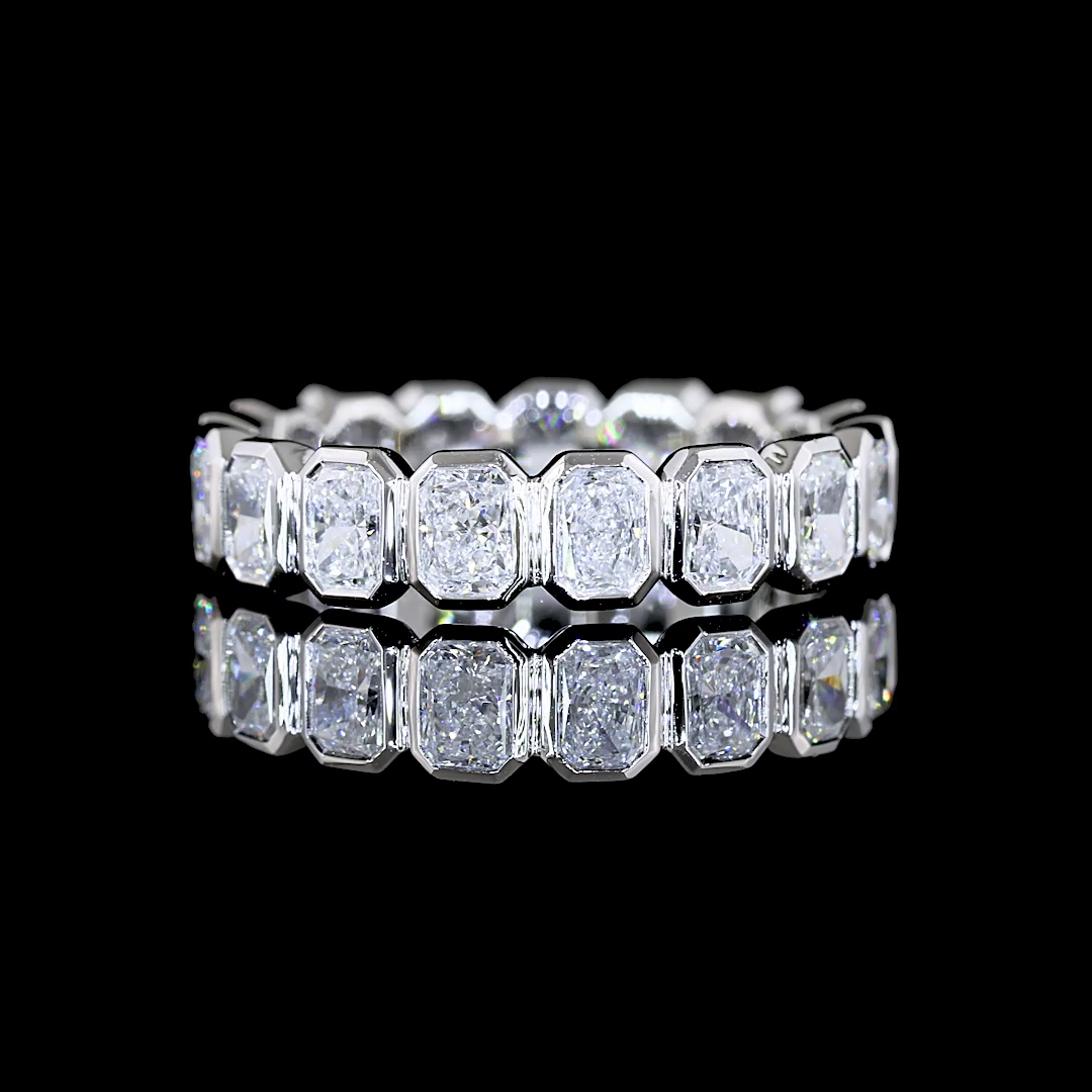 1.94 CTTW Radiant Lab Grown Diamond Full Eternity Sz. 5.25 (F Color and VS2 Clarity)