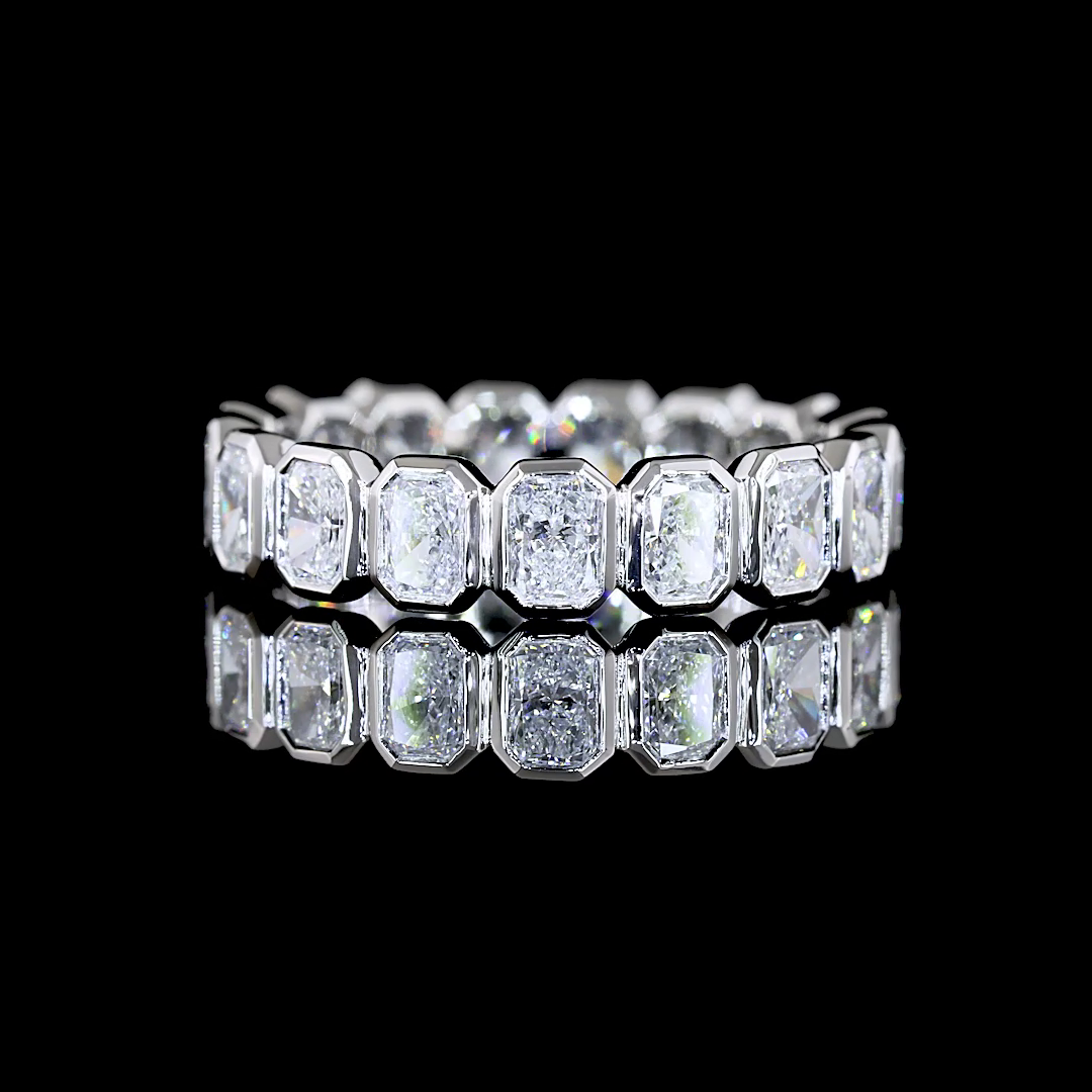 1.94 CTTW Radiant Lab Grown Diamond Full Eternity Sz. 5.25 (F Color and VS2 Clarity)