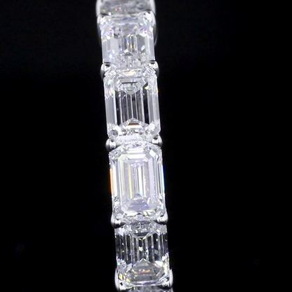 2.48 CTTW Emerald Lab Diamond Half Eternity Eternity Band (F Color and VS1 Clarity)