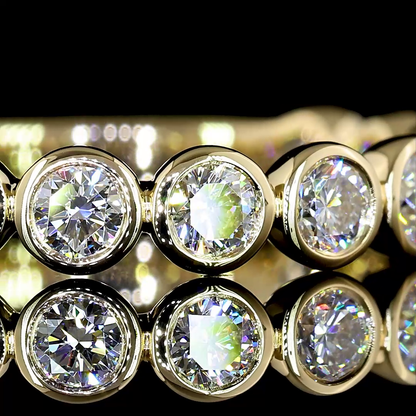 1.02 CTTW Round Lab Diamond 3/4 Eternity Band Sz. 6.5 14k Yellow Gold (E Color and VS Clarity)