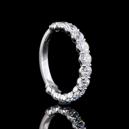1.94 CTTW Round Lab Diamond 3/4 Eternity Band Sz. 6.5 14k White Gold (E Color and VS Clarity)
