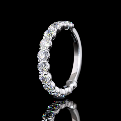 1.94 CTTW Round Lab Diamond 3/4 Eternity Band Sz. 6.5 14k White Gold (E Color and VS Clarity)