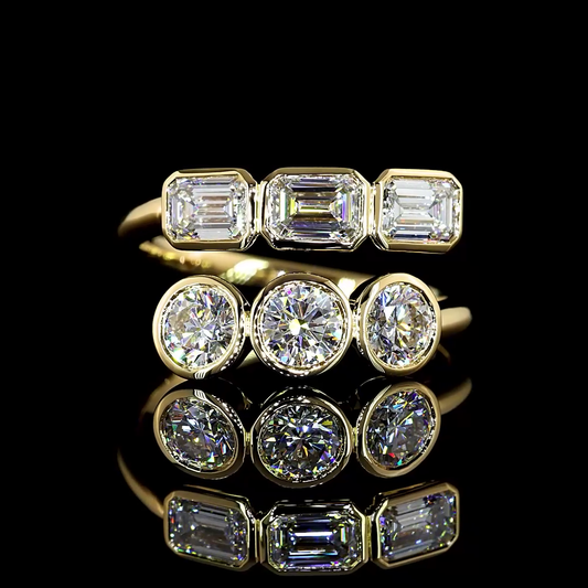 1.78 CTTW Emerald Lab Diamond Special Eternity Band Sz. 6.5 14k Yellow Gold E Color and VS Clarity jewelry-spot-usa