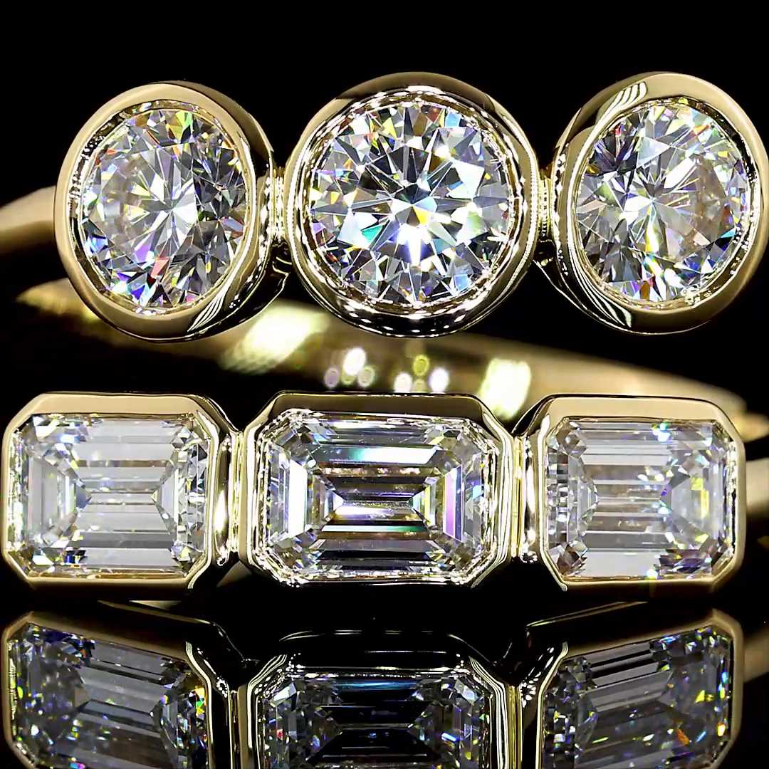 1.78 CTTW Emerald Lab Diamond Special Eternity Band Sz. 6.5 14k Yellow Gold E Color and VS Clarity jewelry-spot-usa