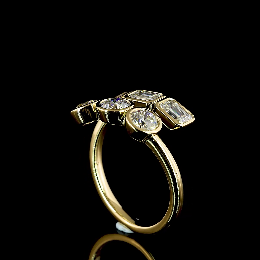 1.78 CTTW Emerald Lab Diamond Special Eternity Band Sz. 6.5 14k Yellow Gold E Color and VS Clarity jewelry-spot-usa