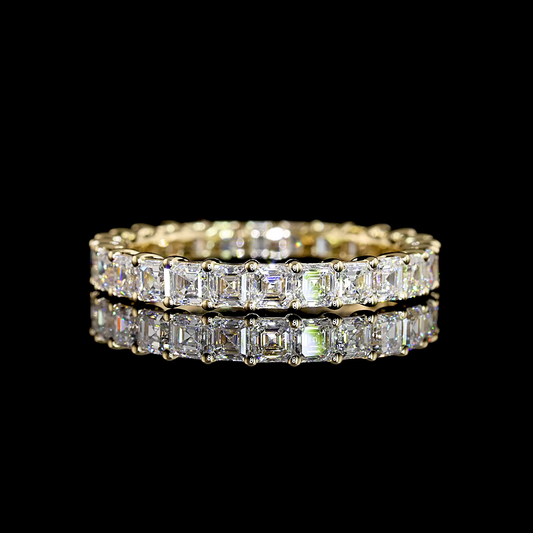 2.12 CTTW Asscher Lab Diamond Full Eternity (E Color and VS1 Clarity)