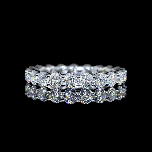 2.08 CTTW Round Lab Diamond Full Eternity Sz. 6.5 (E Color and VS Clarity)