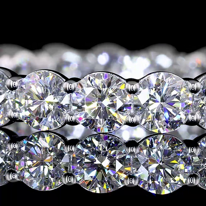 2.08 CTTW Round Lab Diamond Full Eternity Sz. 6.5 (E Color and VS Clarity)