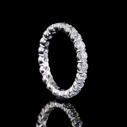2.08 CTTW Round Lab Diamond Full Eternity Sz. 6.5 (E Color and VS Clarity)