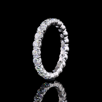 2.08 CTTW Round Lab Diamond Full Eternity Sz. 6.5 (E Color and VS Clarity)