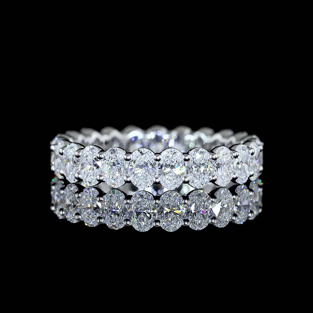 2.29 CTTW Oval Lab Diamond Full Eternity (E Color and VS Clarity)