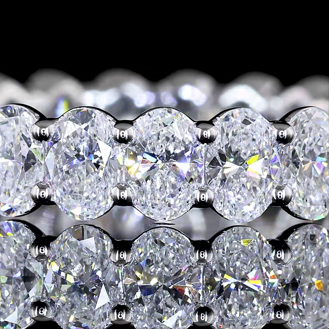 2.29 CTTW Oval Lab Diamond Full Eternity (E Color and VS Clarity)