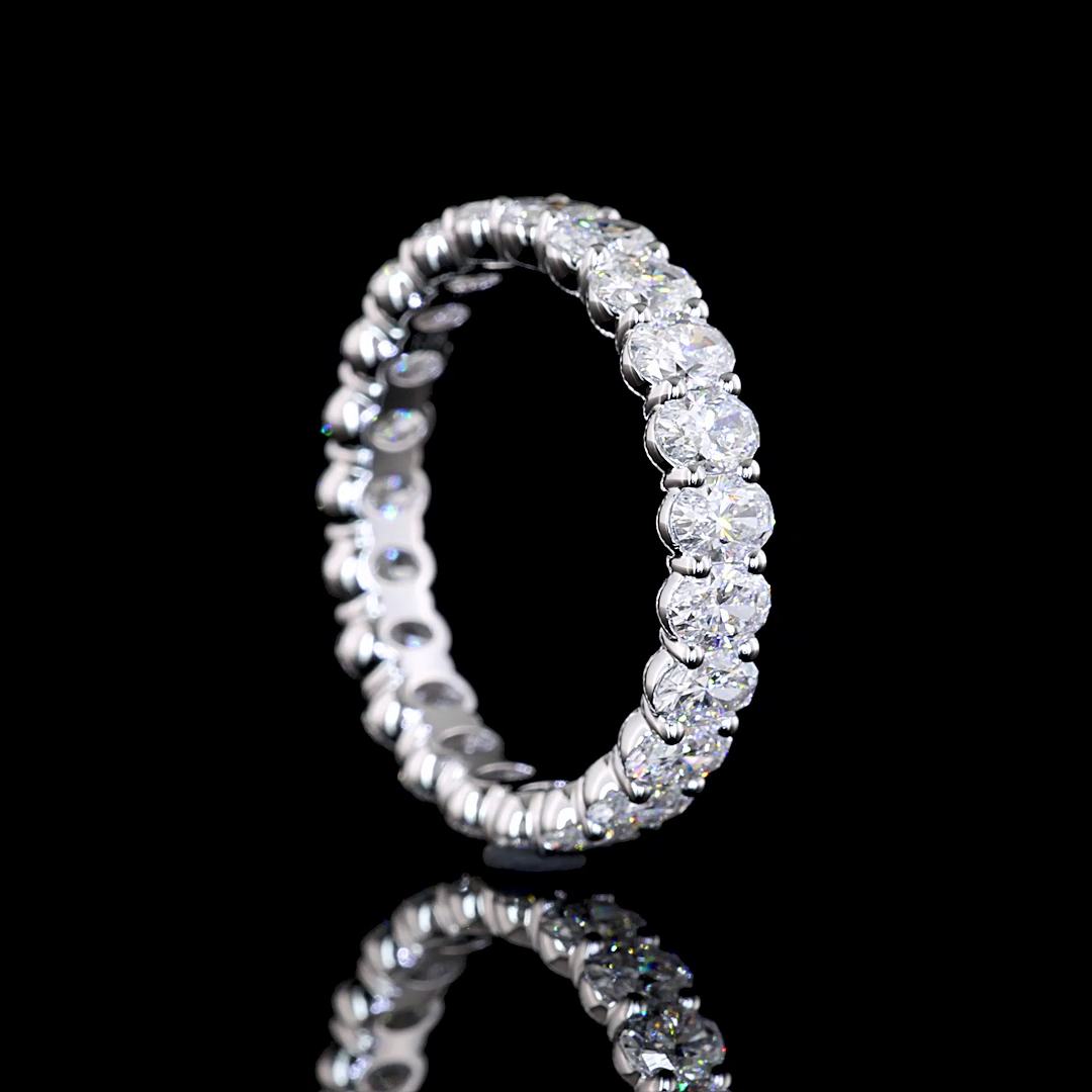 2.29 CTTW Oval Lab Diamond Full Eternity (E Color and VS Clarity)