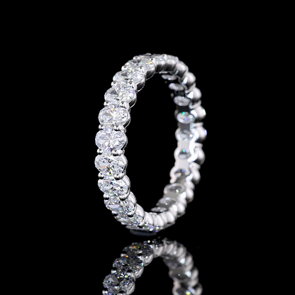 2.29 CTTW Oval Lab Diamond Full Eternity (E Color and VS Clarity)