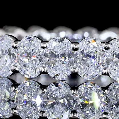 2.32 CTTW Oval Lab Diamond Full Eternity Sz. 6.5 (E Color and VS Clarity)