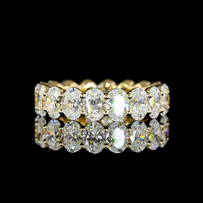 4.00 CTTW Oval Lab Diamond Full Eternity (F Color and VS2 Clarity)