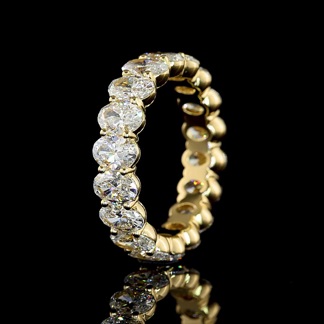 4.00 CTTW Oval Lab Diamond Full Eternity (F Color and VS2 Clarity)