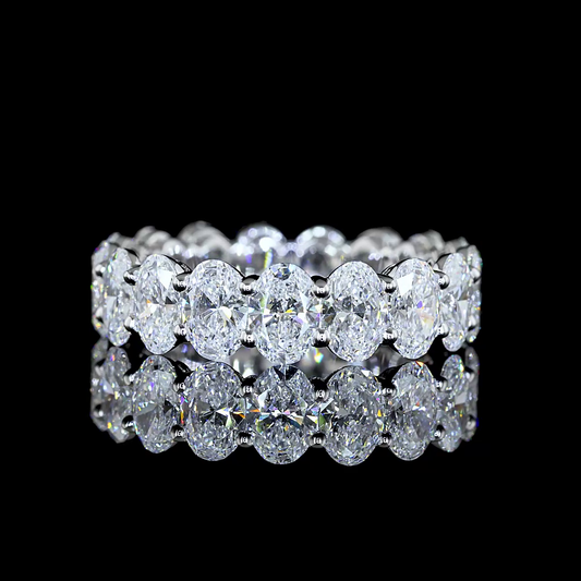 4.70 CTTW Oval Lab Diamond Full Eternity Sz. 5.5 (E Color and VS Clarity)