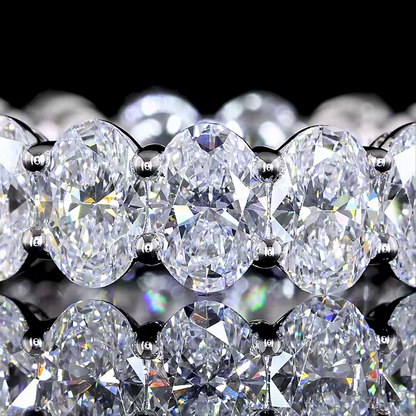 4.70 CTTW Oval Lab Diamond Full Eternity Sz. 5.5 (E Color and VS Clarity)