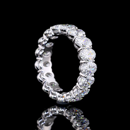4.70 CTTW Oval Lab Diamond Full Eternity Sz. 5.5 (E Color and VS Clarity)