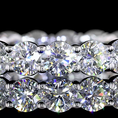 2.23 CTTW Round Lab Diamond Full Eternity Sz. 4.75 14k White Gold (E Color and VS Clarity)