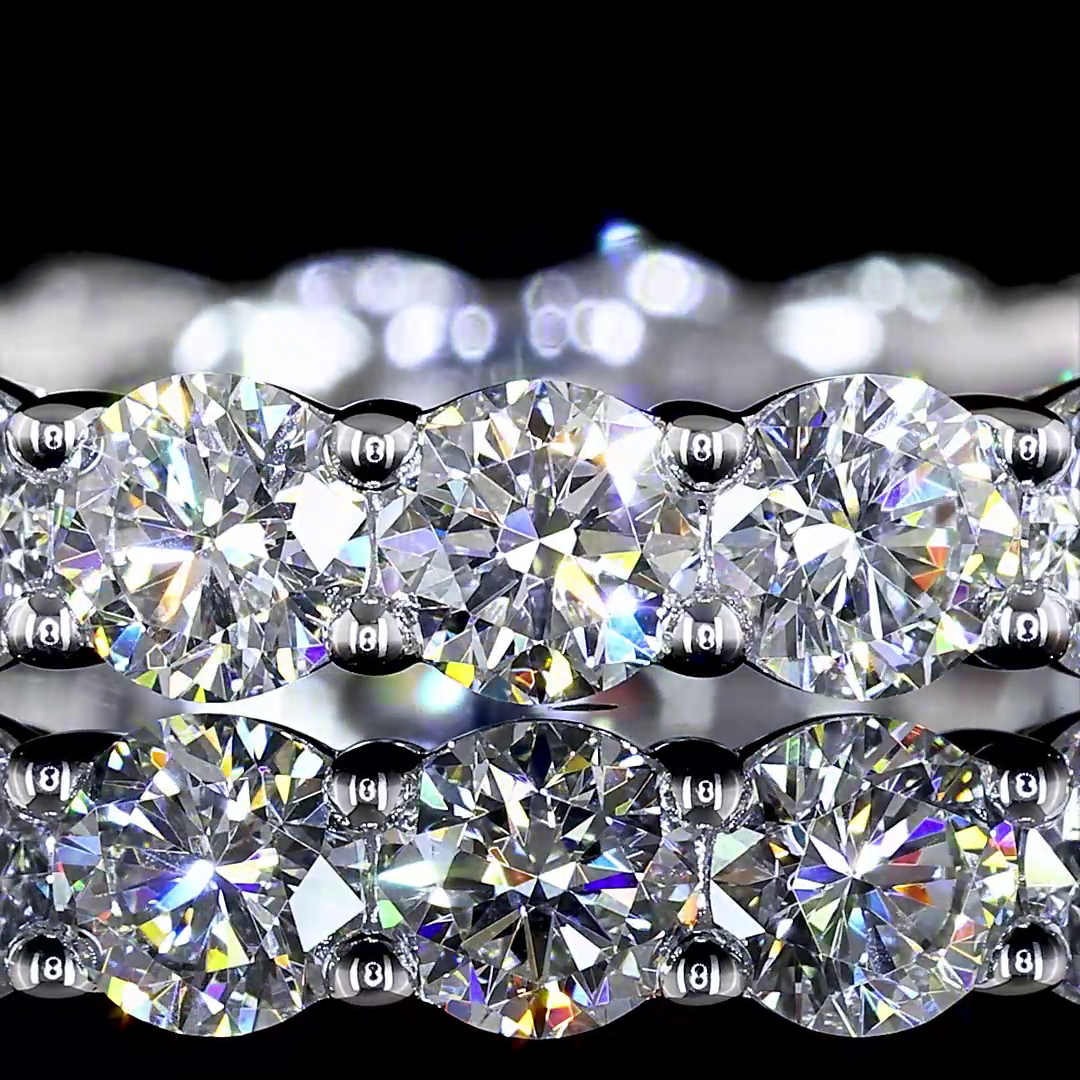 2.94 CTTW Round Lab Grown Diamond Full Eternity Sz. 7 (E Color and VS1 Clarity)