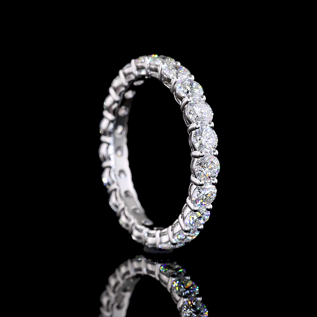 2.94 CTTW Round Lab Grown Diamond Full Eternity Sz. 7 (E Color and VS1 Clarity)