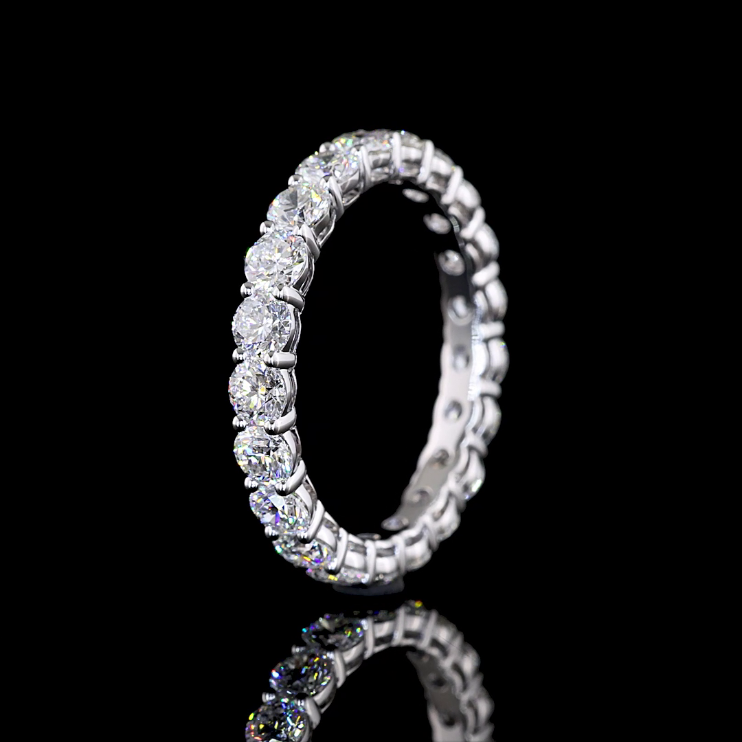 2.94 CTTW Round Lab Grown Diamond Full Eternity Sz. 7 (E Color and VS1 Clarity)