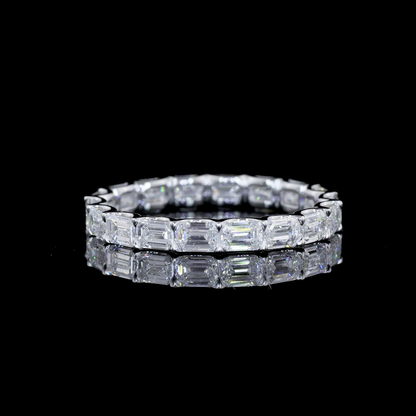2.14 CTTW Emerald Lab Grown Diamond Full Eternity Sz. 6.5 (F Color and VS2 Clarity)