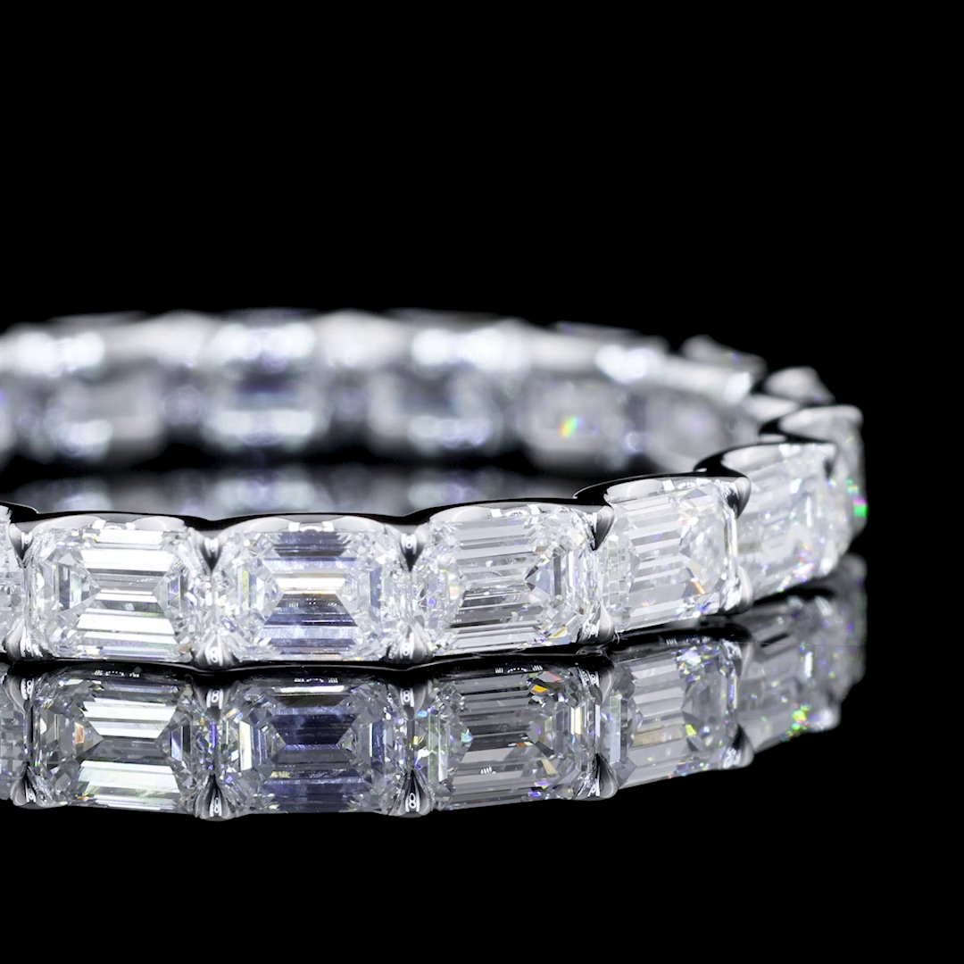2.14 CTTW Emerald Lab Grown Diamond Full Eternity Sz. 6.5 (F Color and VS2 Clarity)