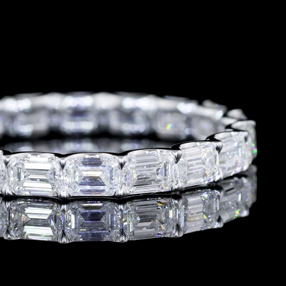 2.14 CTTW Emerald Lab Grown Diamond Full Eternity Sz. 6.5 (F Color and VS2 Clarity)