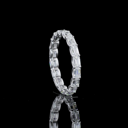 2.14 CTTW Emerald Lab Grown Diamond Full Eternity Sz. 6.5 (F Color and VS2 Clarity)