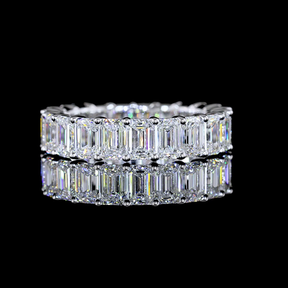 4.54 CTTW Emerald Lab Grown Diamond Full Eternity Sz. 5.5 (E Color and VS Clarity)