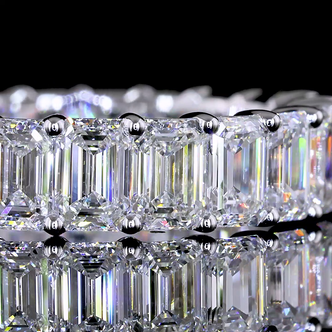 4.54 CTTW Emerald Lab Grown Diamond Full Eternity Sz. 5.5 (E Color and VS Clarity)