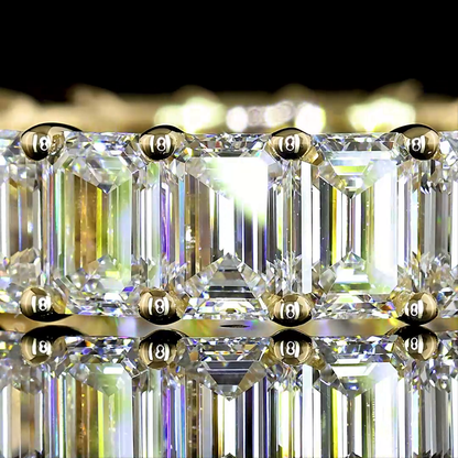 4.57 CTTW Emerald Lab Diamond Full Eternity Sz. 5.5 14k Yellow Gold E Color and VS Clarity jewelry-spot-usa