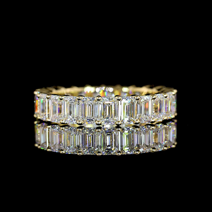 4.13 CTTW Emerald Lab Diamond Full Eternity Sz. 6.5 (E Color and VS Clarity)