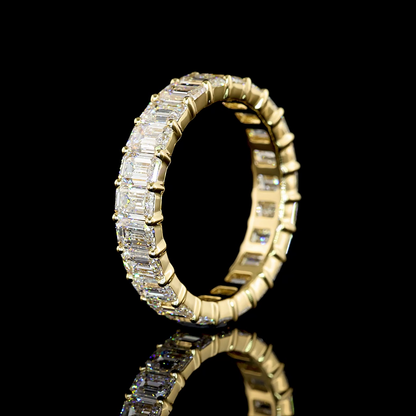 4.13 CTTW Emerald Lab Diamond Full Eternity Sz. 6.5 (E Color and VS Clarity)