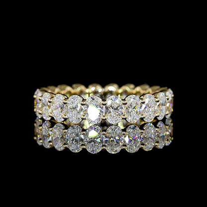 3.47 CTTW Oval Lab Grown Diamond Full Eternity Sz. 7 (E Color and VS1 Clarity)