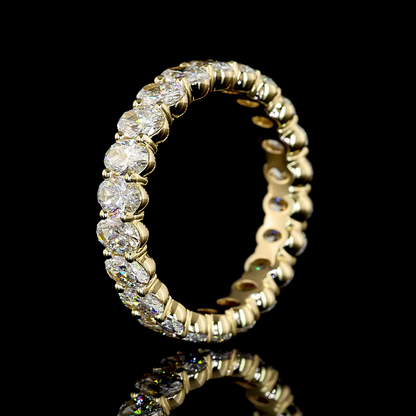 3.47 CTTW Oval Lab Grown Diamond Full Eternity Sz. 7 (E Color and VS1 Clarity)