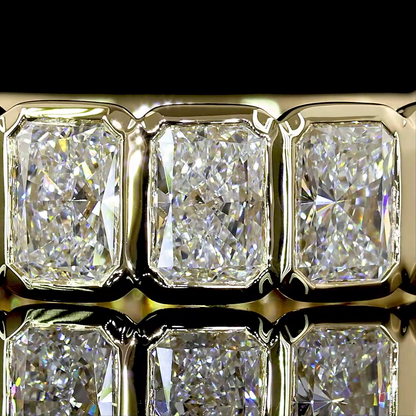 3.34 CTTW Radiant Lab Diamond 3/4 Eternity Band (D Color and VS1 Clarity)