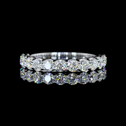 1.05 CTTW Round Lab Diamond Half Eternity Eternity Band (E Color and VS Clarity)