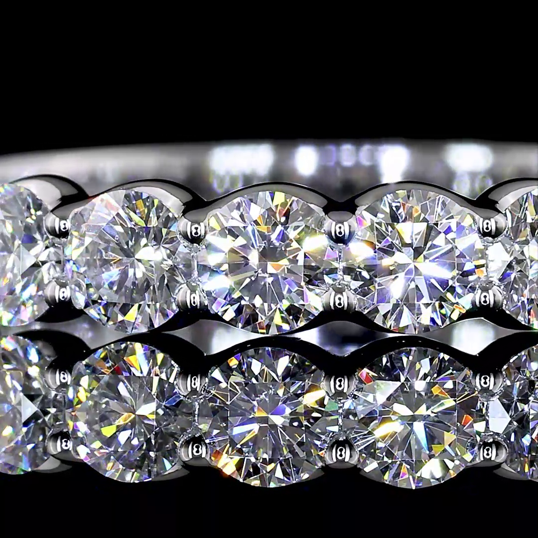 1.05 CTTW Round Lab Diamond Half Eternity Eternity Band (E Color and VS Clarity)