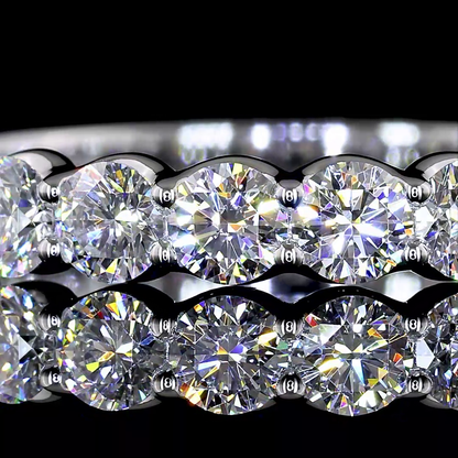 1.05 CTTW Round Lab Diamond Half Eternity Eternity Band (E Color and VS Clarity)