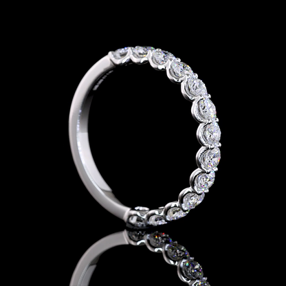 1.05 CTTW Round Lab Diamond Half Eternity Eternity Band (E Color and VS Clarity)