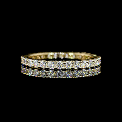0.93 CTTW Round Lab Diamond Full Eternity Sz. 6.25 (E Color and VS1 Clarity)