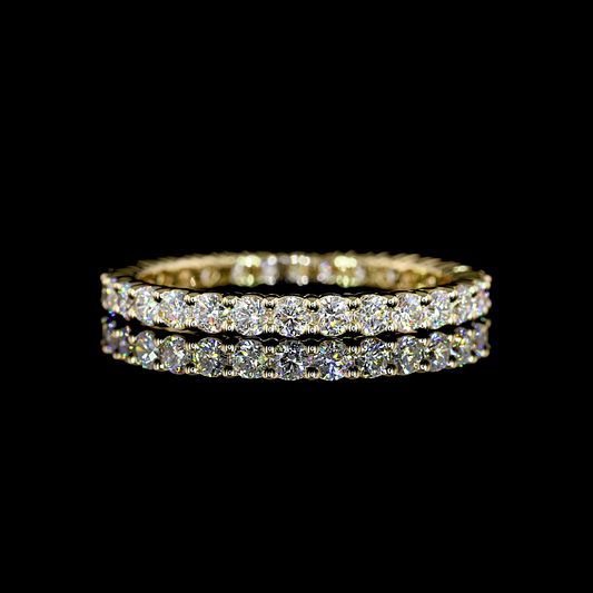 0.93 CTTW Round Lab Diamond Full Eternity Sz. 6.25 (E Color and VS1 Clarity)