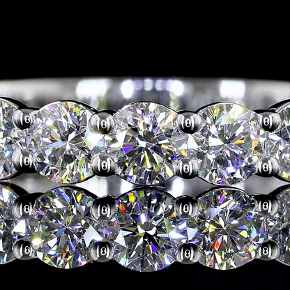 1.54 CTTW Round Lab Diamond 3/4 Eternity Band Sz. 6.5 14k White Gold E Color and VS1 Clarity jewelry-spot-usa