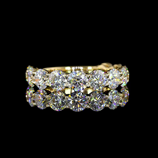 3.47 CTTW Round Lab Diamond 3/4 Eternity Band (E Color and VS Clarity)