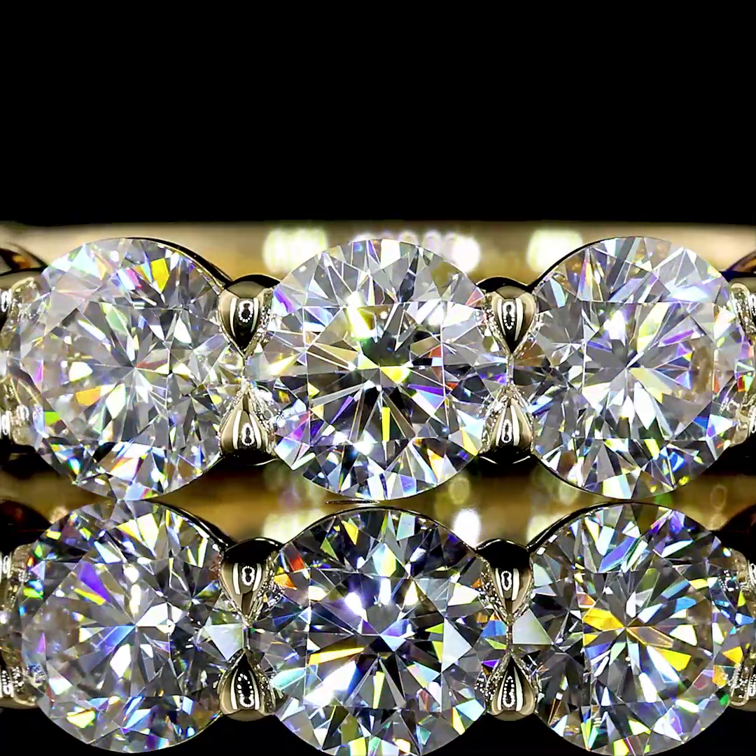 3.47 CTTW Round Lab Diamond 3/4 Eternity Band (E Color and VS Clarity)